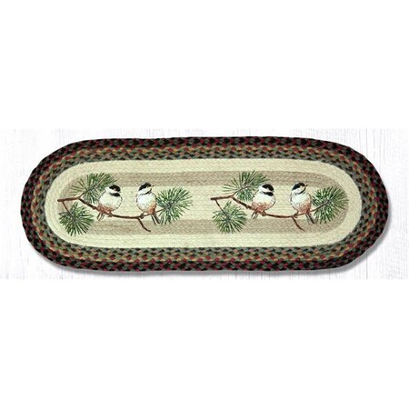 Palacedesigns 13 x 36 in. Chickadee Oval Patch Runner PA2858070